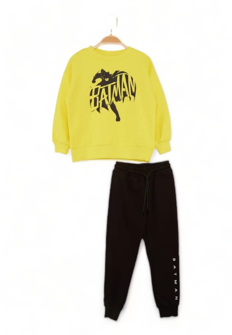 Φόρμα βαμβακερή για αγόρι Cimpa Batman με Κίτρινο