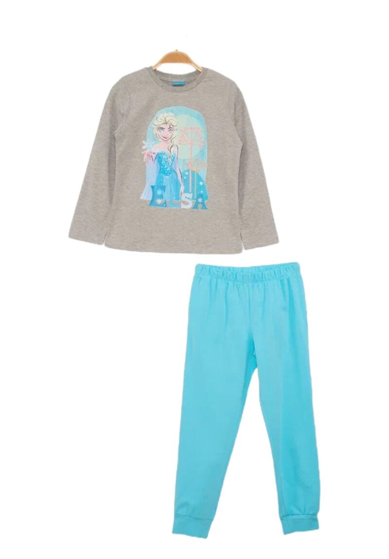 Πιτζάμα για κορίτσι βαμβακερή Cimpa Disney Frozen γκρί