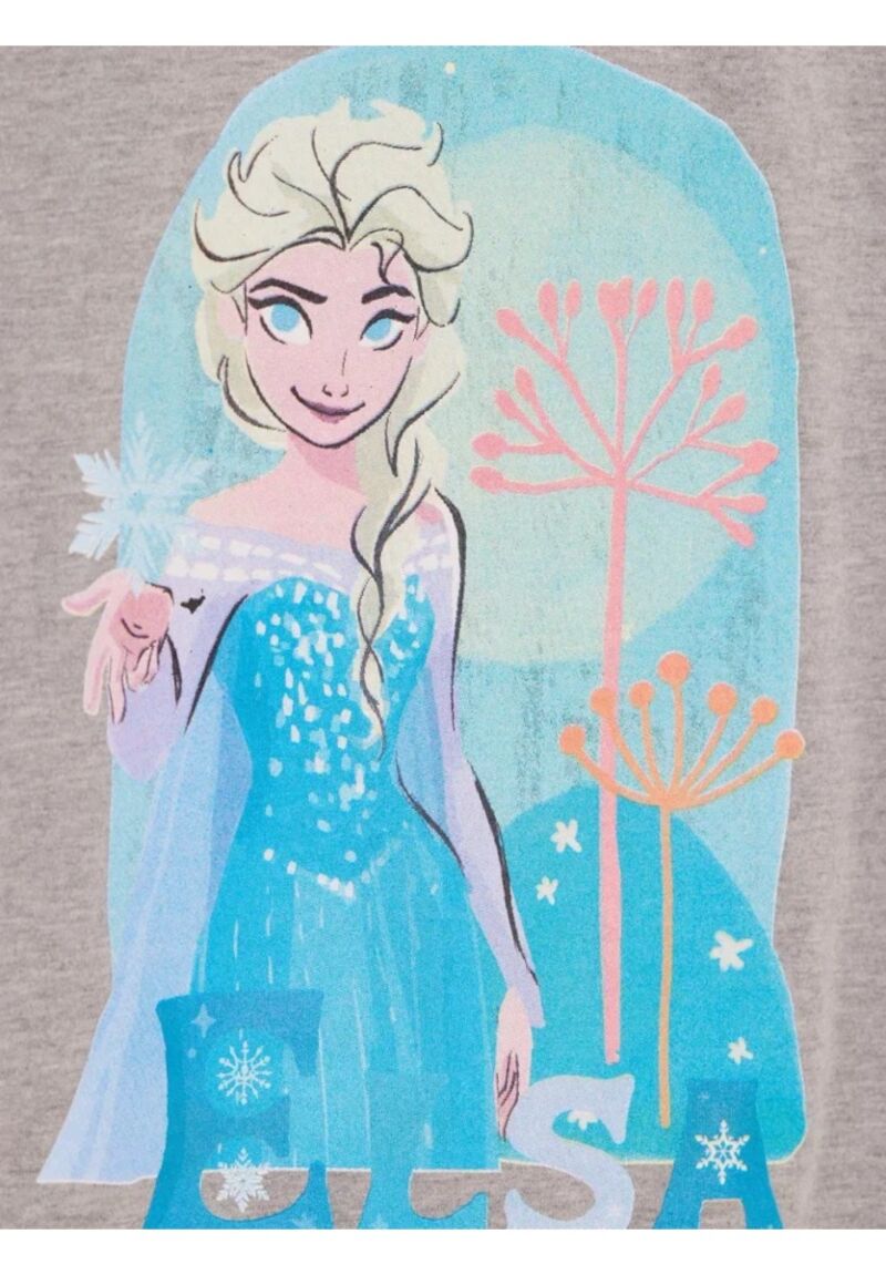 Πιτζάμα για κορίτσι βαμβακερή Cimpa Disney Frozen γκρί