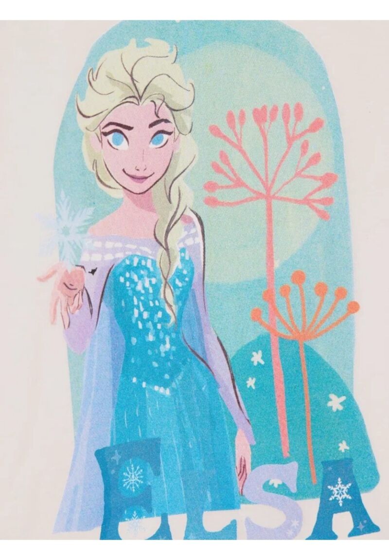 Πιτζάμα για κορίτσι βαμβακερή Cimpa Disney Frozen λευκό