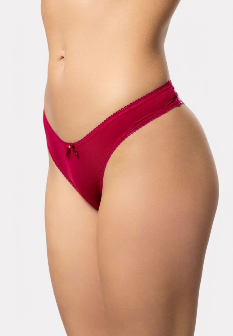 Στρινγκ Cottonhill με Strass Burgundy Shine