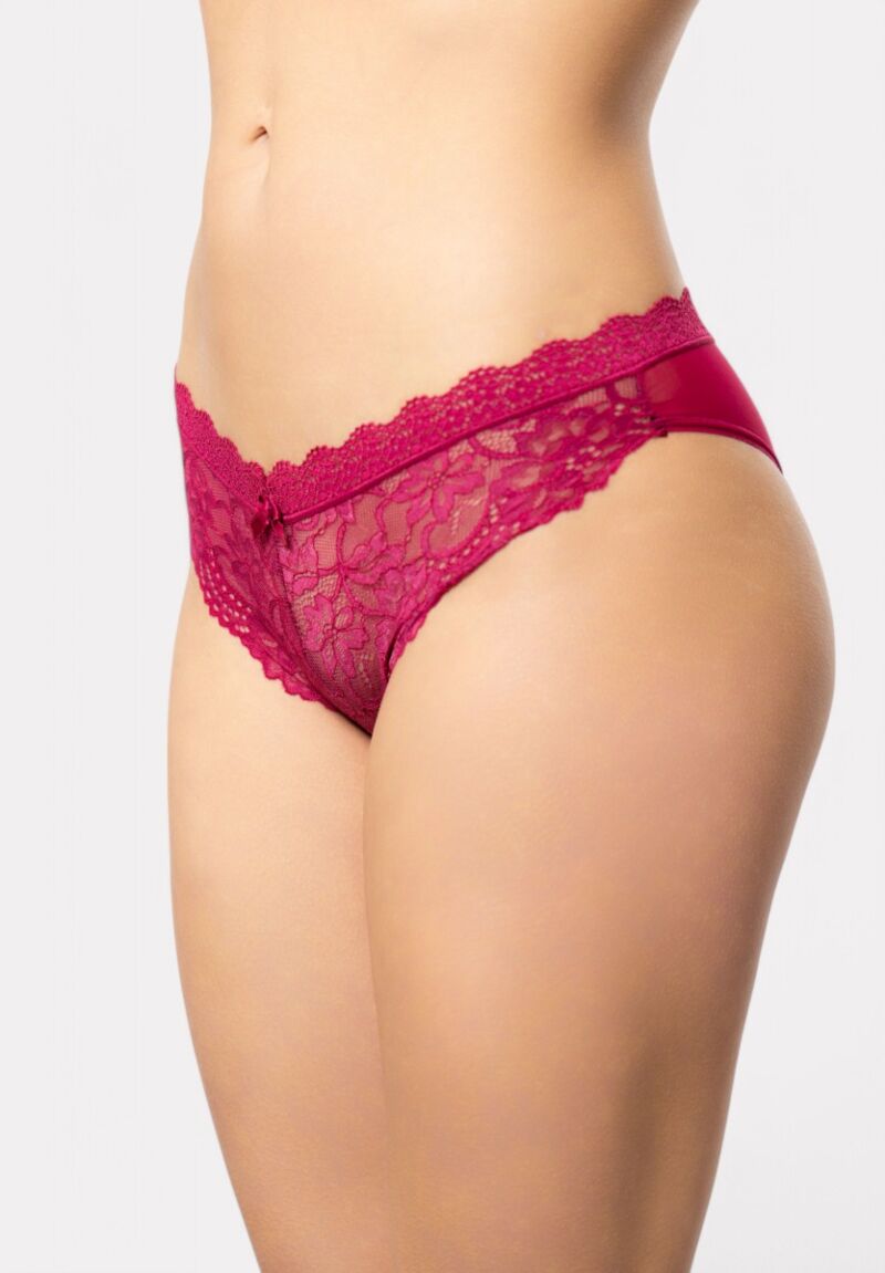 Brazil Cottonhill με διαφάνεια και δαντέλα Red Lace