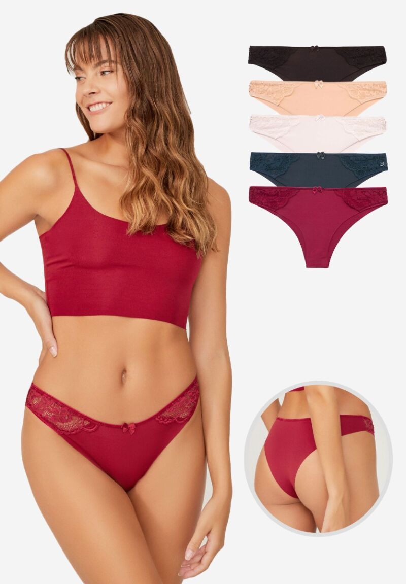 Brazil Cottonhill χωρίς ραφές Laser Cut Lace 5 Τεμ.