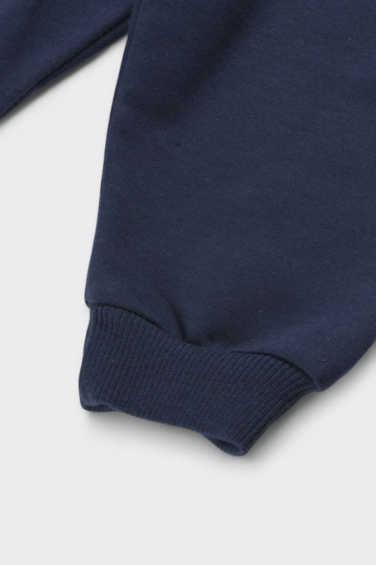 Πιτζάμα Βρεφική Βαμβακερή Φούτερ Χριστίνα Dino 100% Βαμβάκι Μπλέ