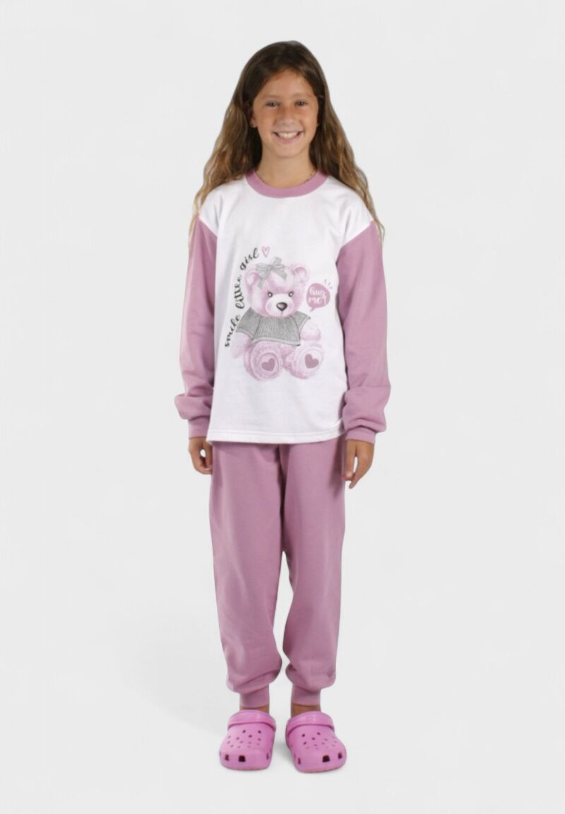 Παιδική Πιτζάμα Κορίτσι Hug Me Σάπιο Μήλο Χριστίνα | 100% Βαμβάκι