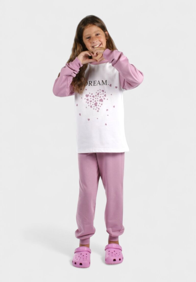 Πιτζάμα για κορίτσι εφηβική φούτερ Dream Σάπιο Μήλο| Χριστίνα