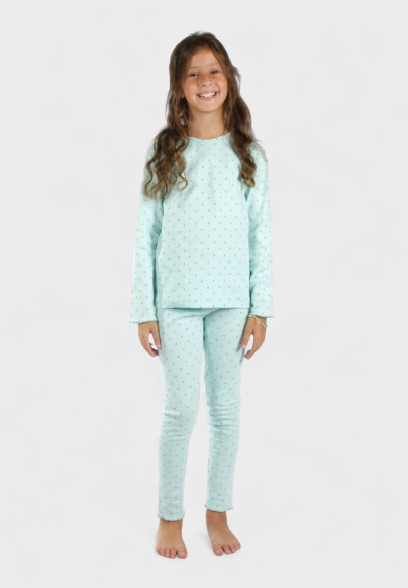 Παιδική Πιτζάμα Κορίτσι Stars Τιρκουάζ Χριστίνα | 100% Βαμβάκι