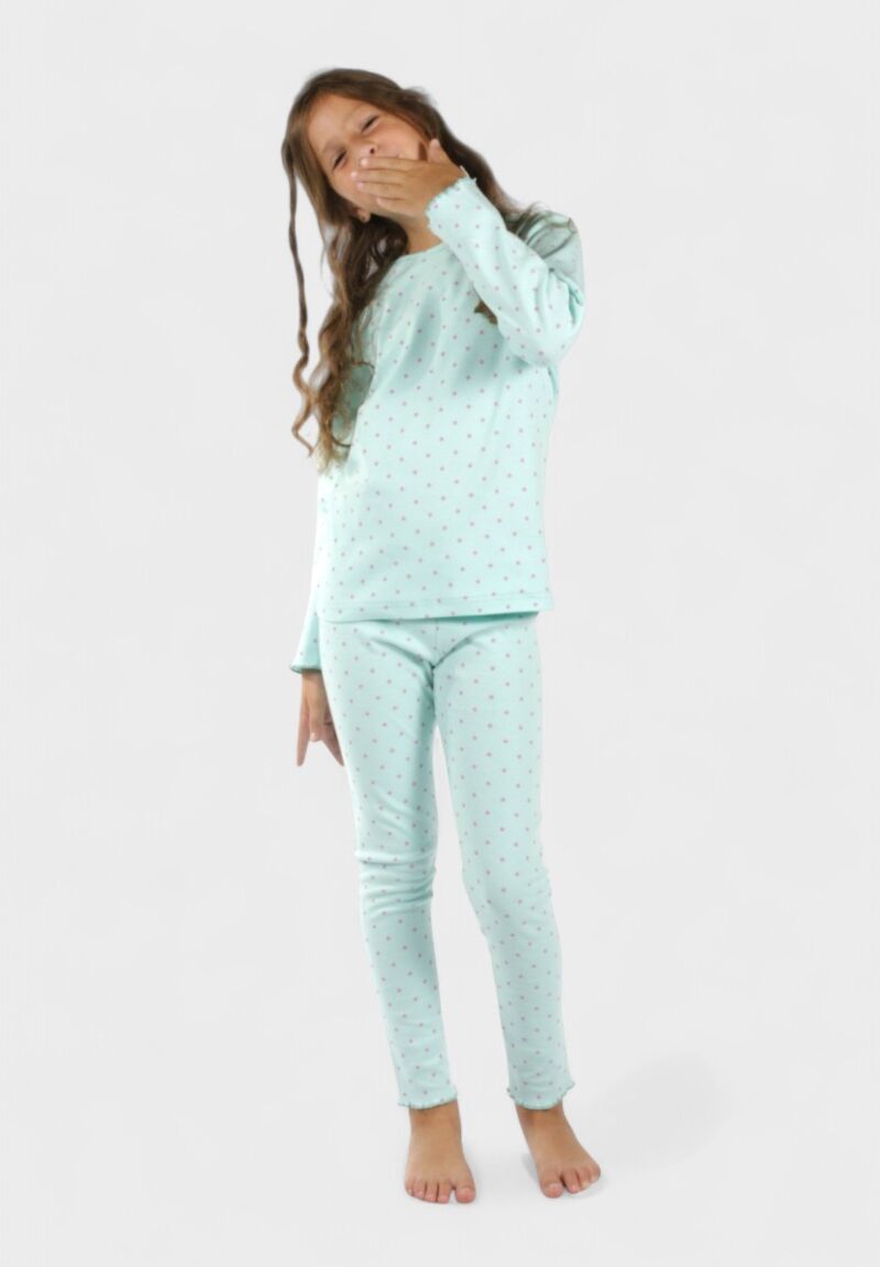 Παιδική Πιτζάμα Κορίτσι Stars Τιρκουάζ Χριστίνα | 100% Βαμβάκι