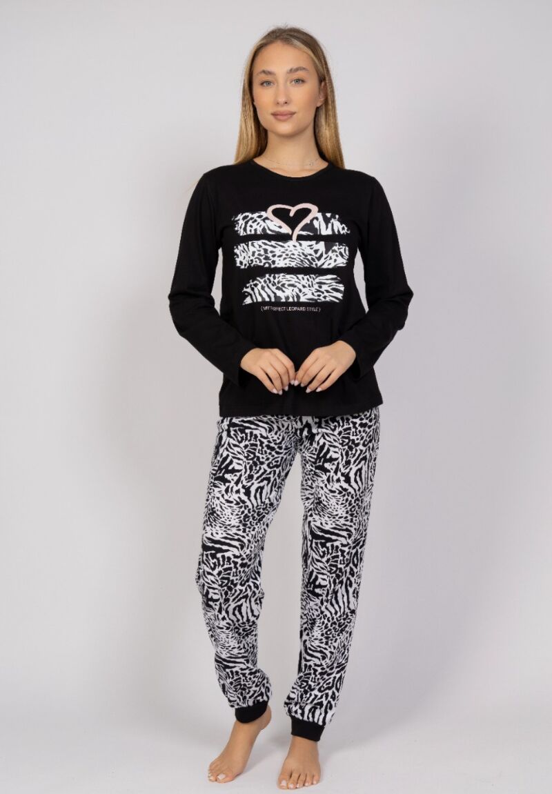 Πιτζάμα γυναικεία Animal Print Heart Cherry
