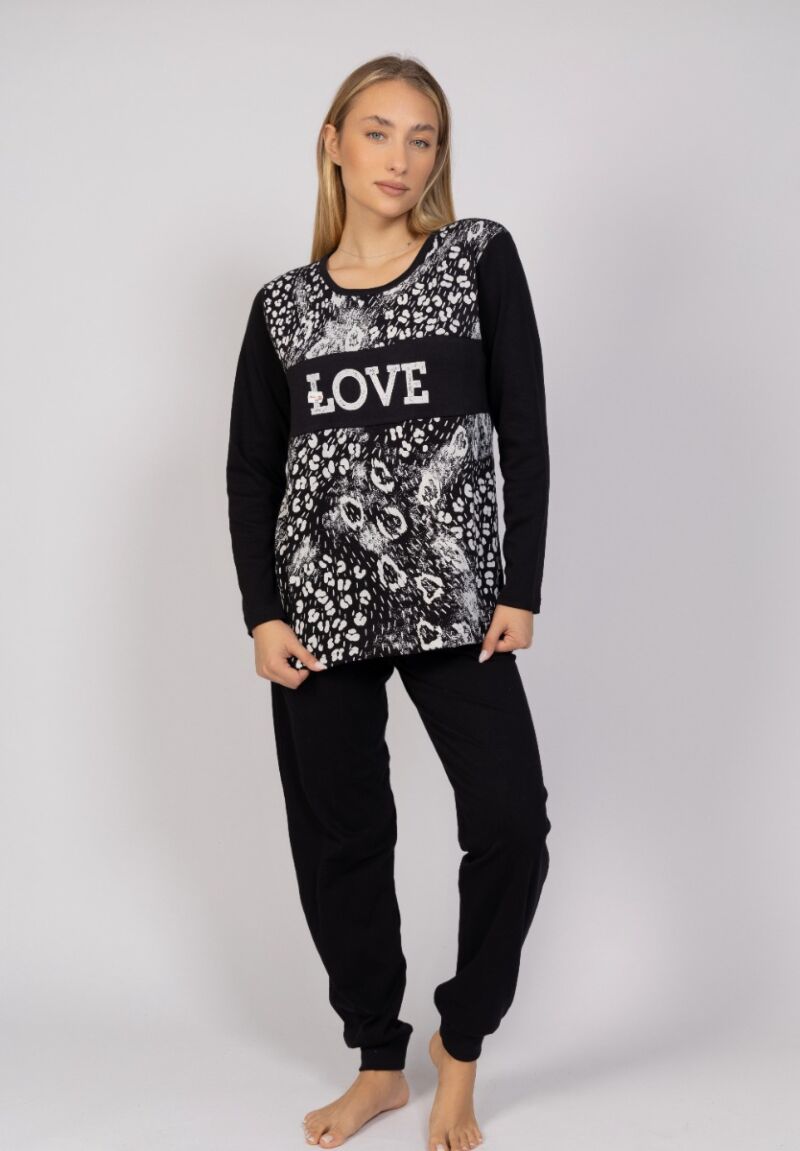 Πιτζάμα γυναικεία Animal Print Love Cherry