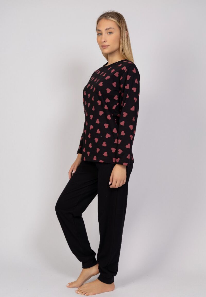 Πιτζάμα γυναικεία Small Hearts Cherry
