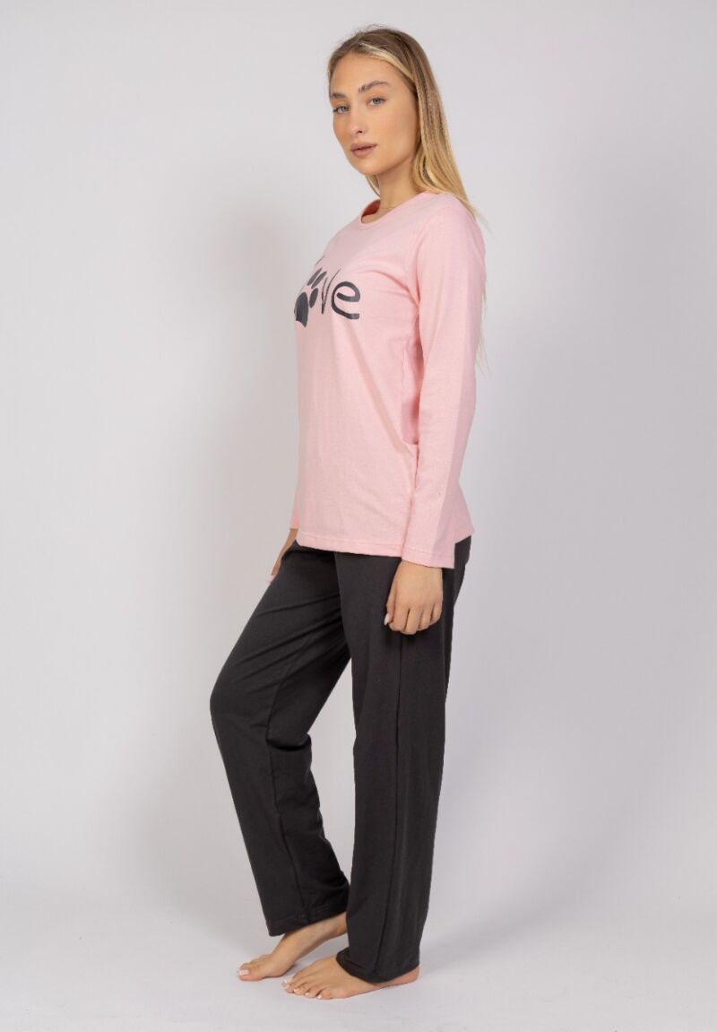 Πιτζάμα γυναικεία Love Paw Cherry