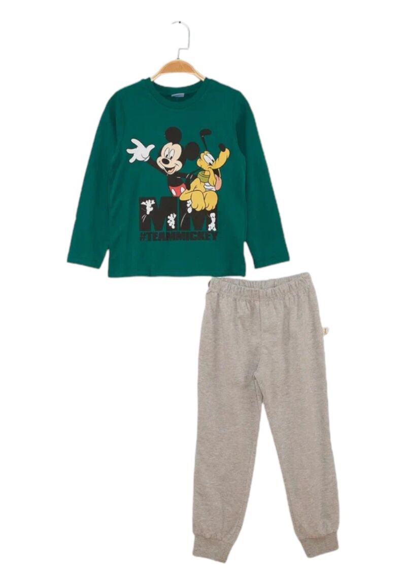 Πιτζάμα για αγόρι βαμβακερή Cimpa Disney Mickey & Pluto πράσινη