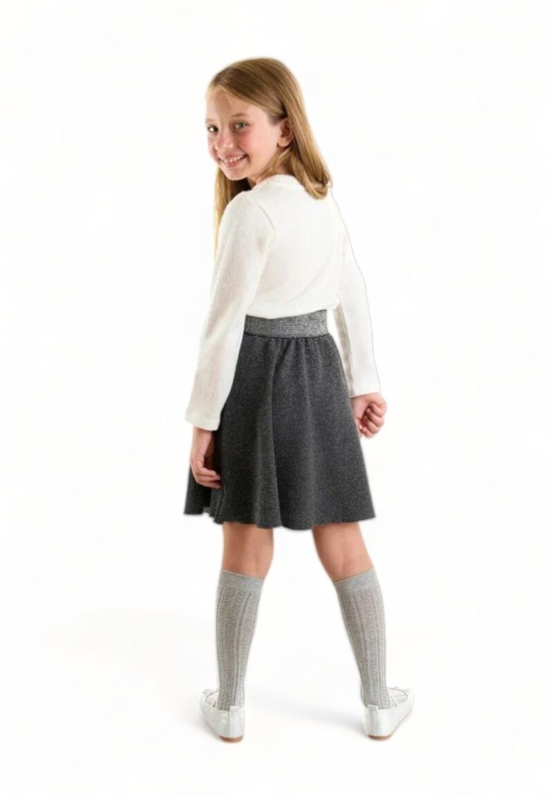 Σετ για κορίτσι Cimpa Minnie Mouse με λούρεξ φούστα και καλσόν