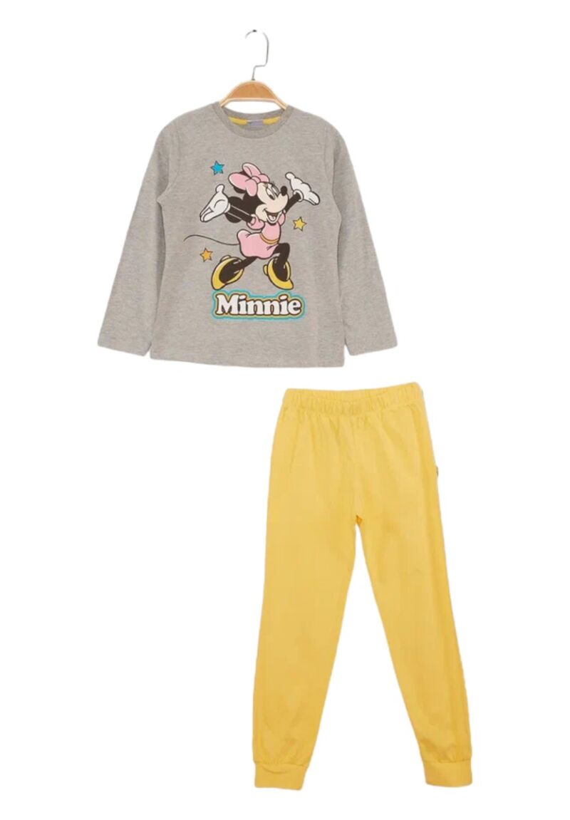 Πιτζάμα για κορίτσι βαμβακερή Cimpa Disney Minnie Mouse Γκρί