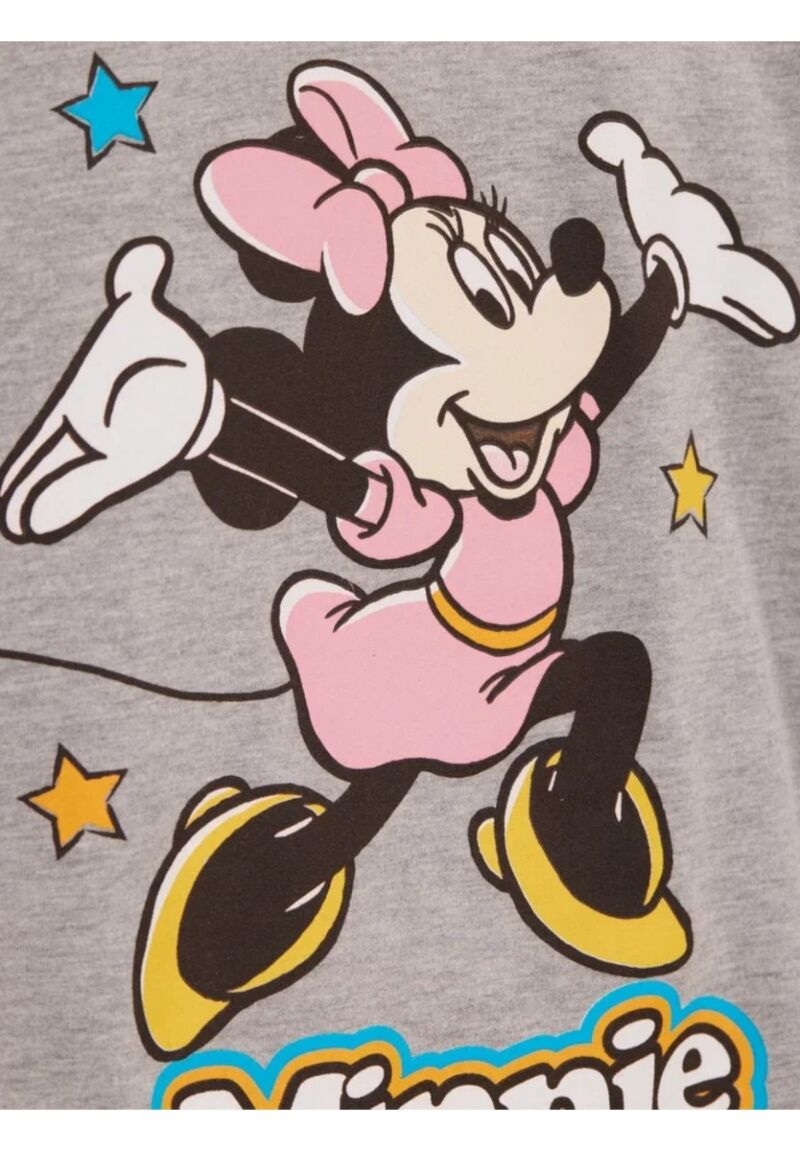 Πιτζάμα για κορίτσι βαμβακερή Cimpa Disney Minnie Mouse Γκρί
