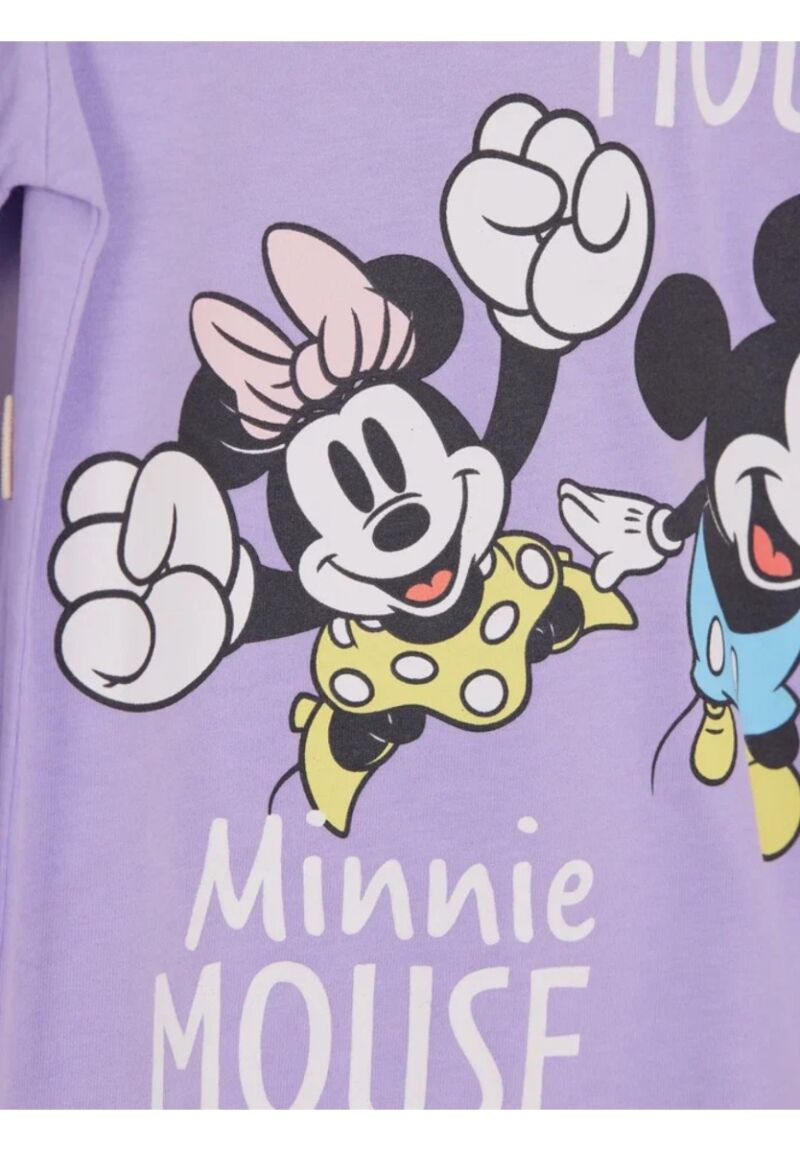 Πιτζάμα για κορίτσι βαμβακερή Cimpa Disney Minnie Mouse Λιλά
