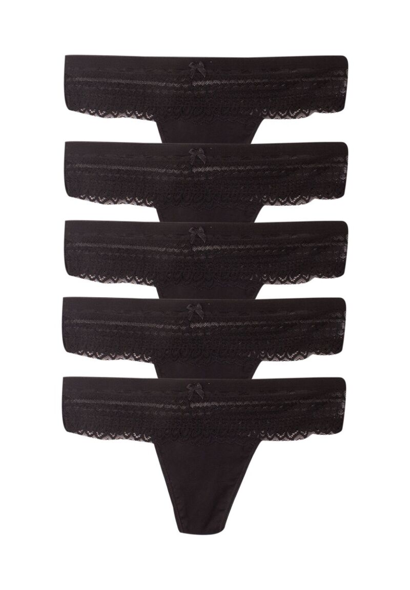 Στρινγκ Norddiva Lace Elegant Black 5 Τεμ.