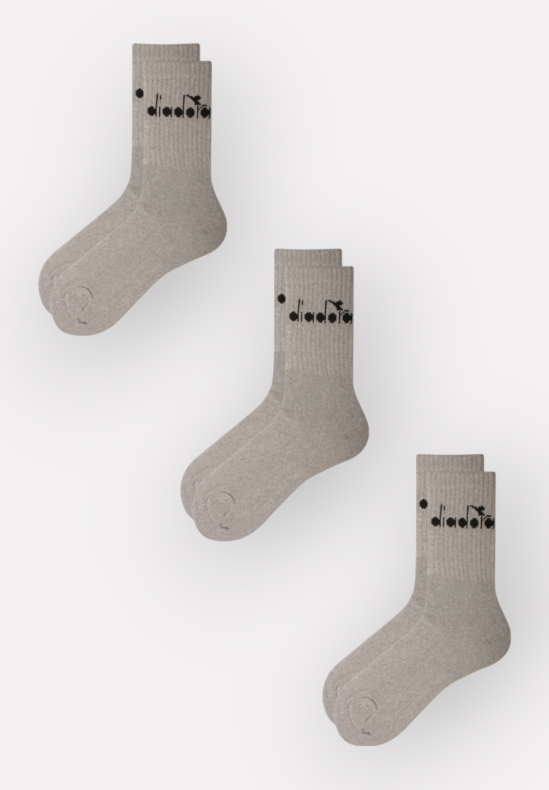 Diadora αθλητικές βαμβακερές κάλτσες Unisex σε οικονομική συσκευασία τριών τεμαχίων