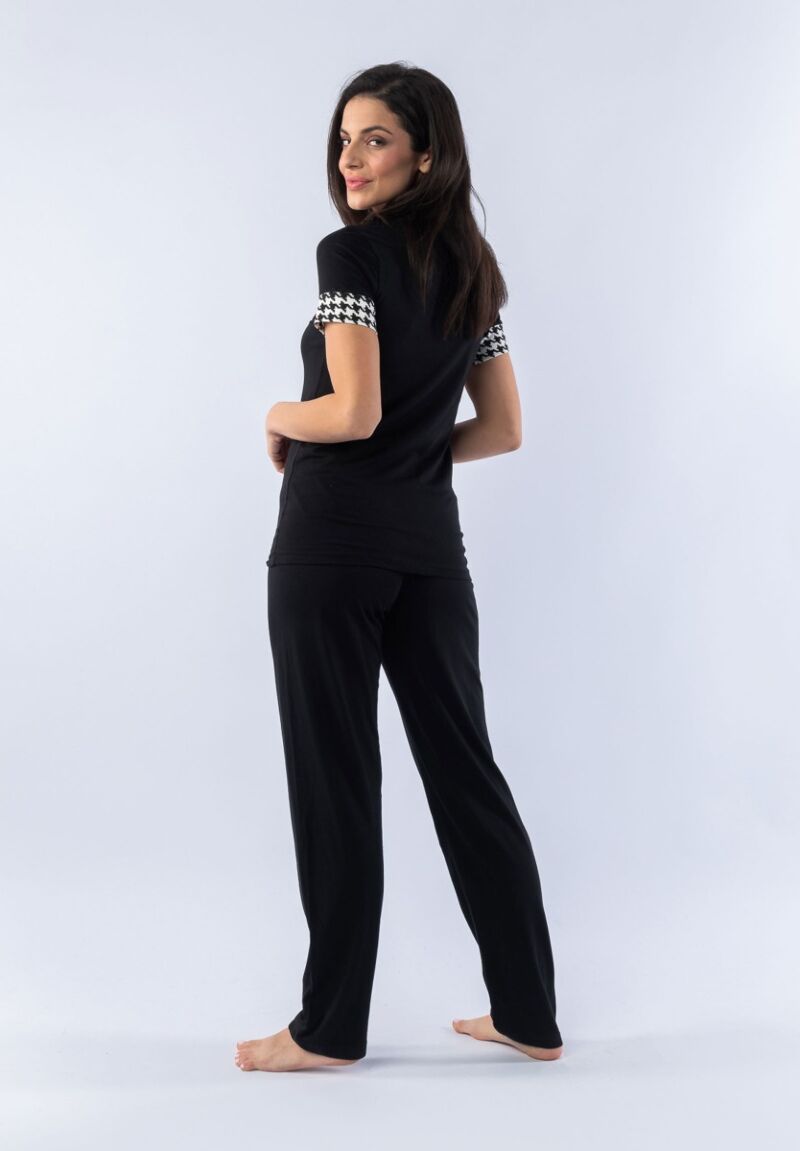 Πιτζάμα γυναικεία κοντομάνικη Modal Black