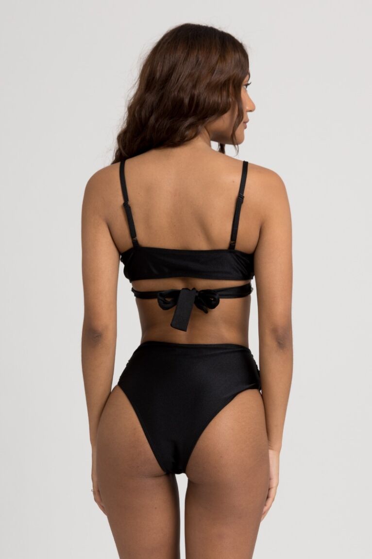 Σετ Μαγιό γυναικείο Bikini Ψηλόμεσο Black Animal Print