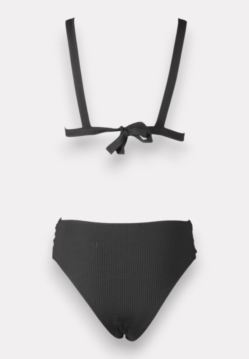 Μαγιό γυναικείο Bikini Set – Τριγωνικό Top & Ψηλόμεσο Black