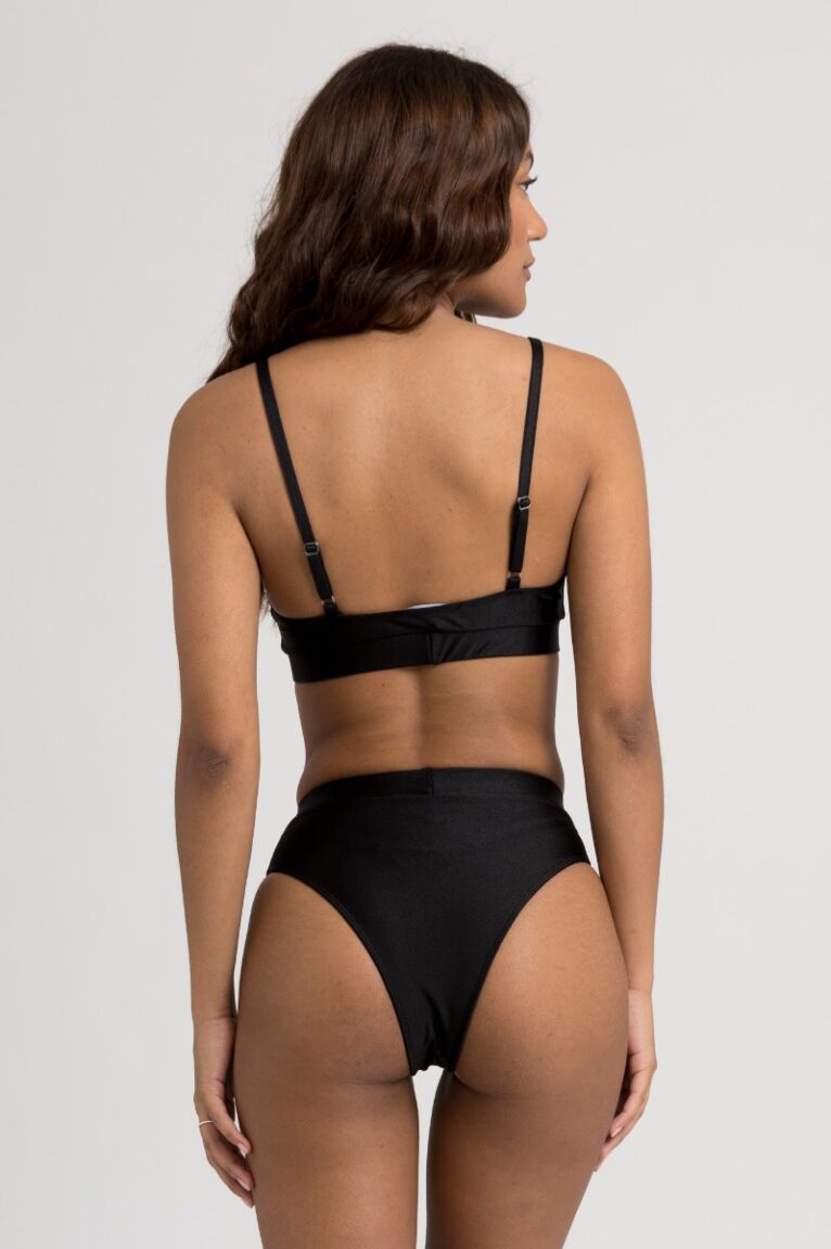 Μαγιό γυναικείο μπουστάκι με τιράντες Black Cool Summer