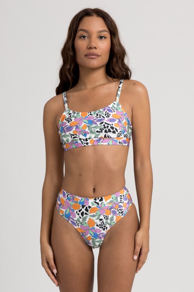 Μαγιό γυναικείο μπουστάκι με τιράντες Floral Cool Summer