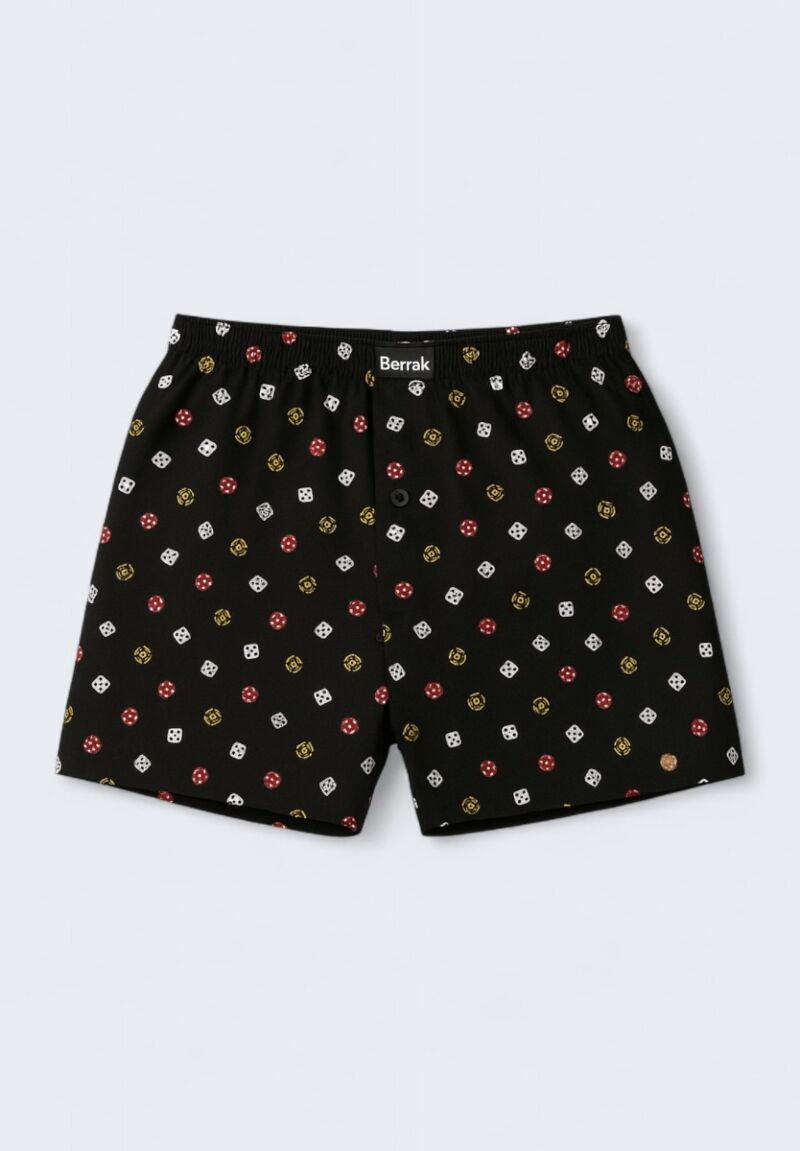 Ανδρικό Μποξεράκι Berrak με Κουμπί – Σχέδιο Καζίνο 