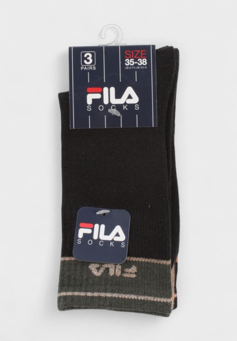 FILA Παιδικές Κάλτσες για Κορίτσι Σετ 3 Τεμαχίων) Teddy| Άνετες & Βαμβακερές