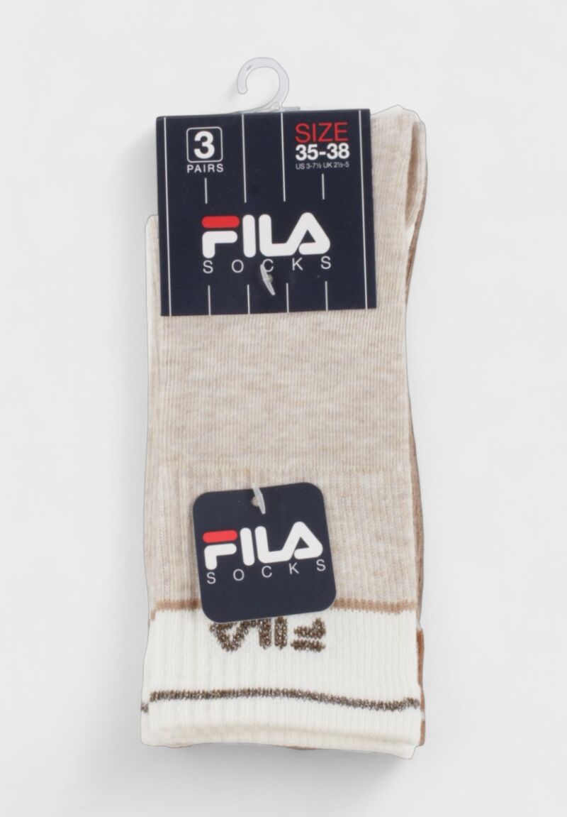 FILA Παιδικές Κάλτσες για Κορίτσι Σετ 3 Τεμαχίων) Cookies | Άνετες & Βαμβακερές