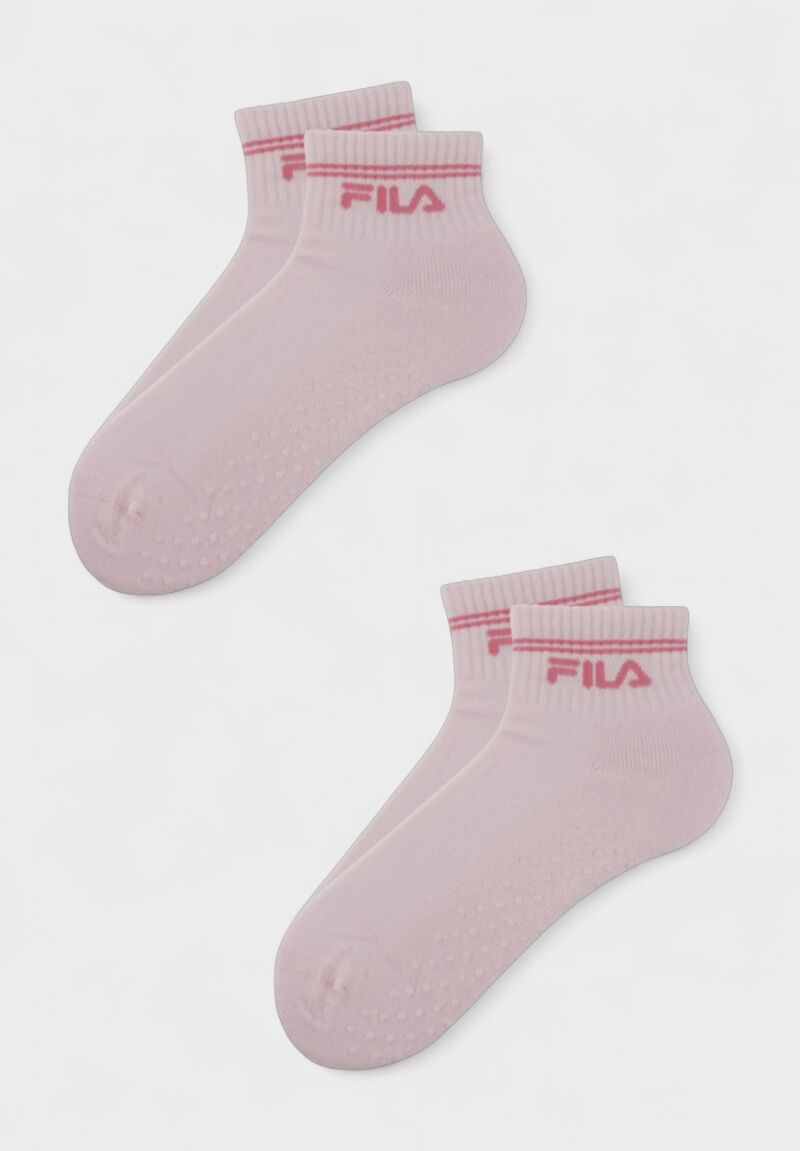 Παιδικές Αθλητικές Κάλτσες FILA με Αντιολισθητικά Ταπάκια – Ροζ ( 2 Ζεύγη)