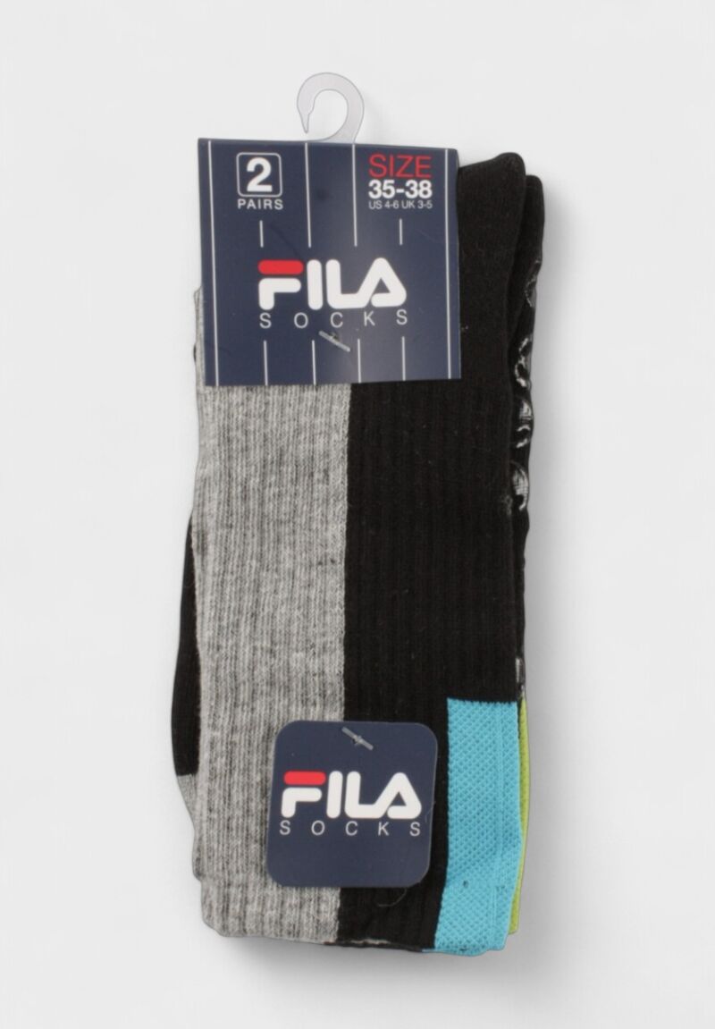 FILA Παιδικές Αθλητικές Κάλτσες με Αντιολισθητικά Ταπάκια  (2 Ζευγάρια)