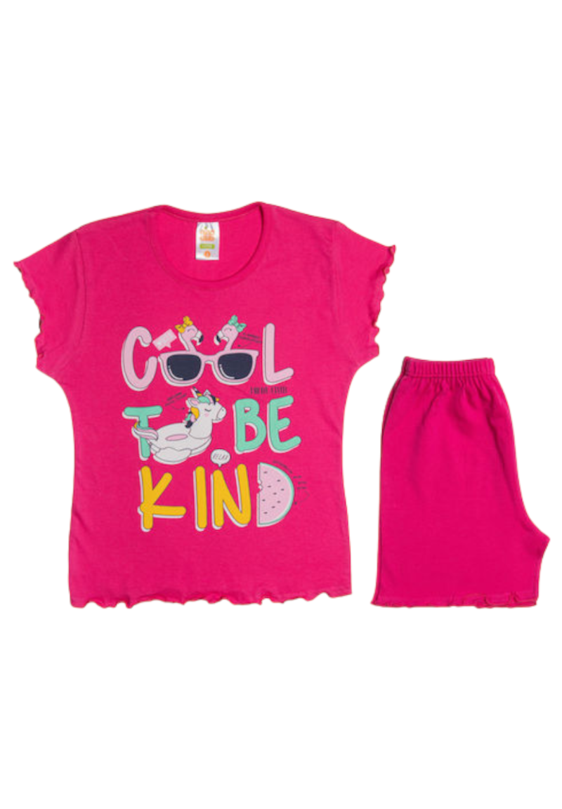 Πιτζάμα κοντομάνικη για κορίτσι Nina Club Cool