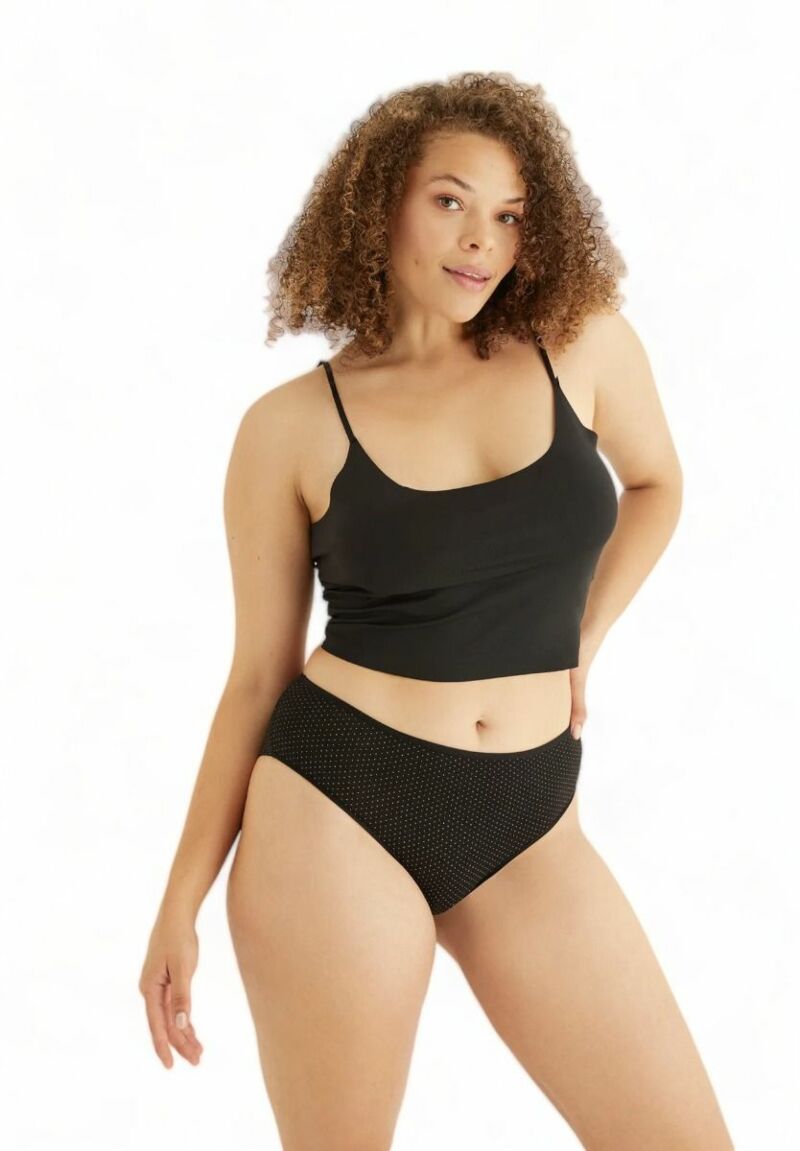 Brazil ψηλοκάβαλα πουά Sexen Amanda Black 5 Tεμ.