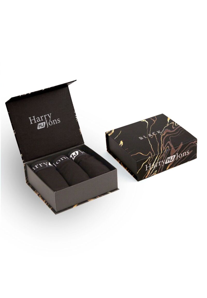 Boxer Harry Jons Black 3 Τεμ.
