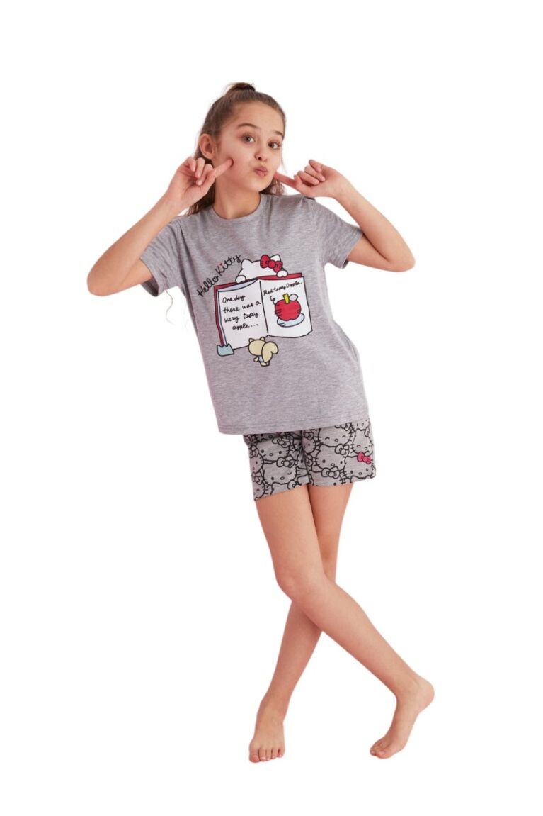 Πιτζάμα παιδική Hello Kitty με σορτσάκι Books Sexen