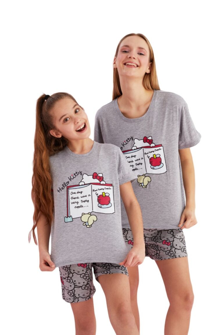 Πιτζάμα παιδική Hello Kitty με σορτσάκι Books Sexen