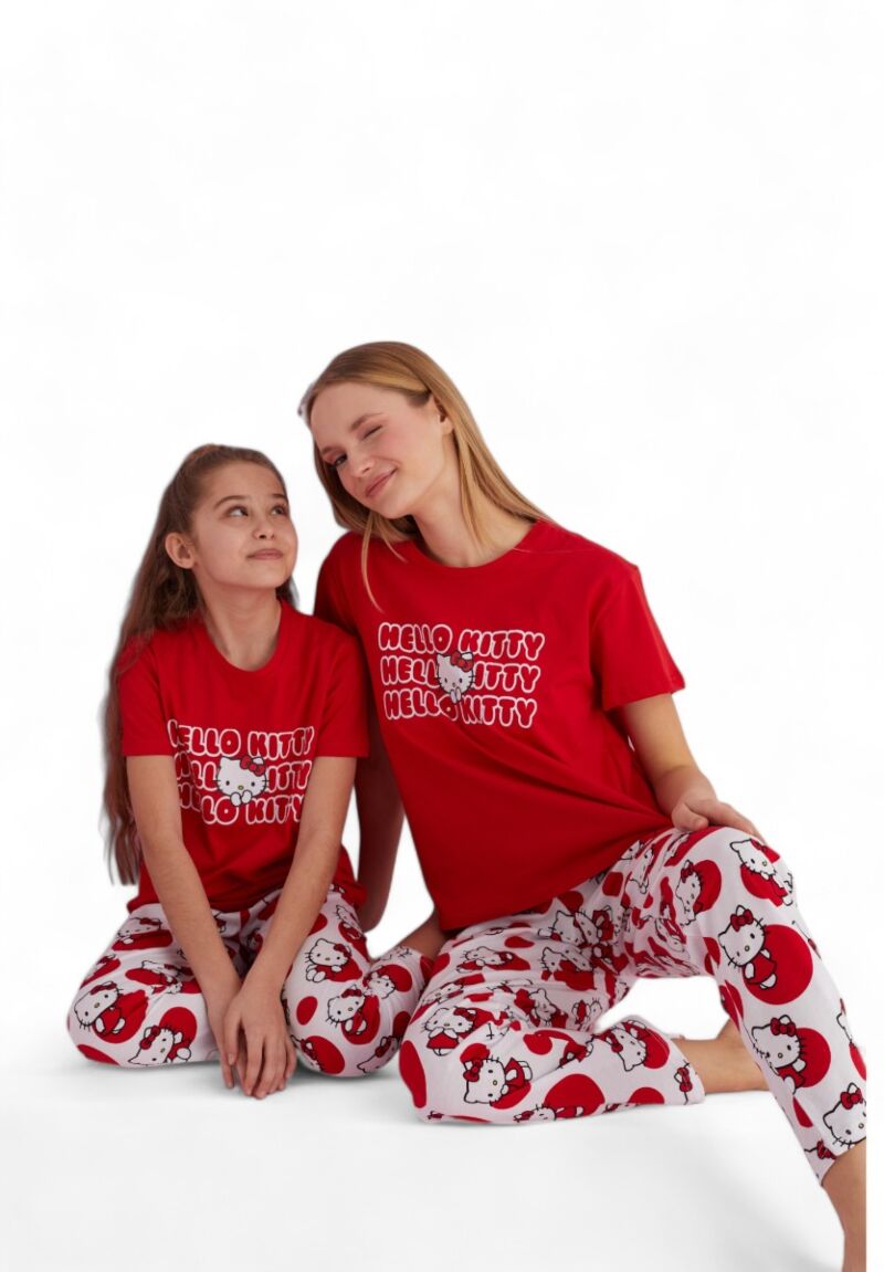 Πιτζάμα παιδική με μακρύ παντελόνι Hello Kitty Playful