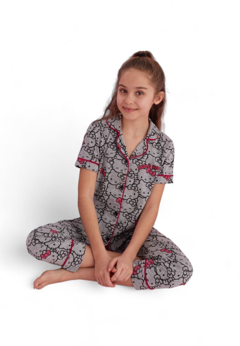 Πιτζάμα παιδική με κουμπιά Hello Kitty Cute