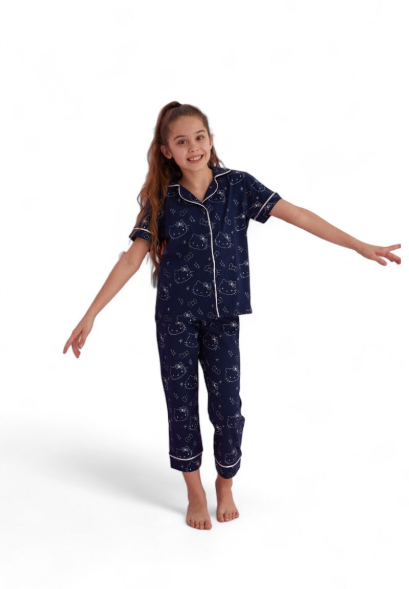 Πιτζάμα παιδική με κουμπιά Hello Kitty Good Night