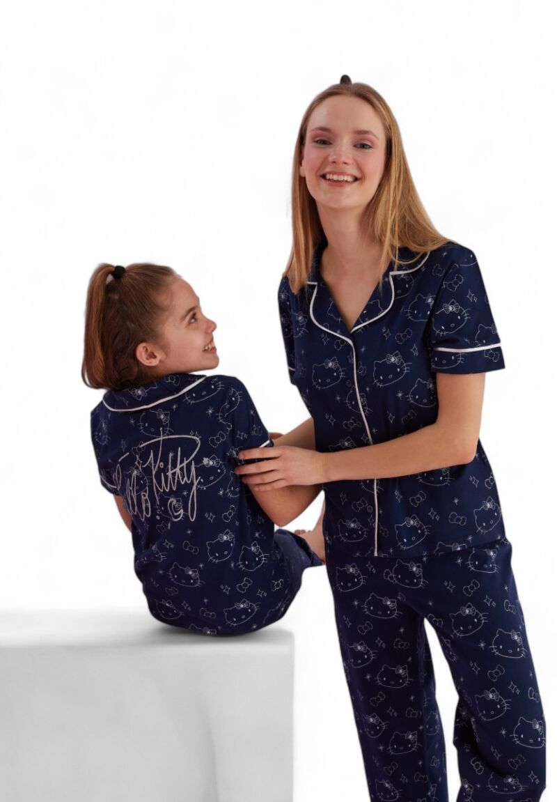 Πιτζάμα γυναικεία με κουμπιά Hello Kitty Good Night
