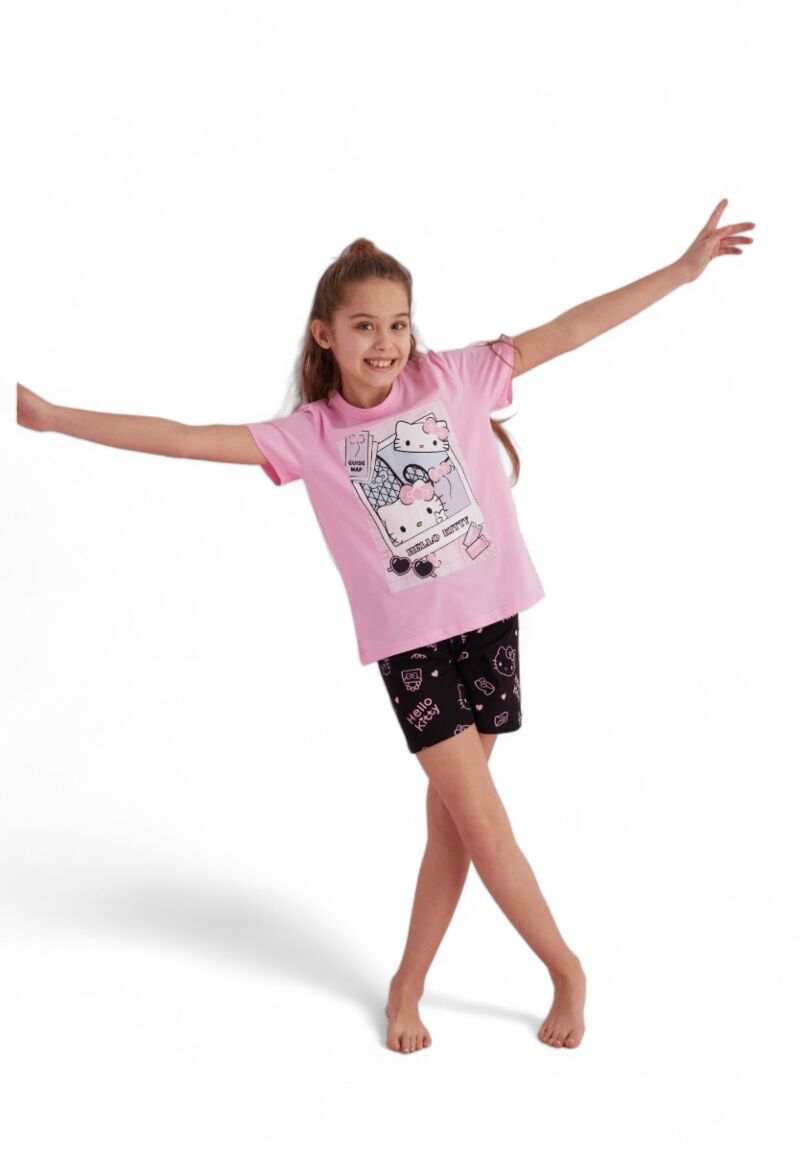 Πιτζάμα παιδική με σορτσάκι Hello Kitty Travel
