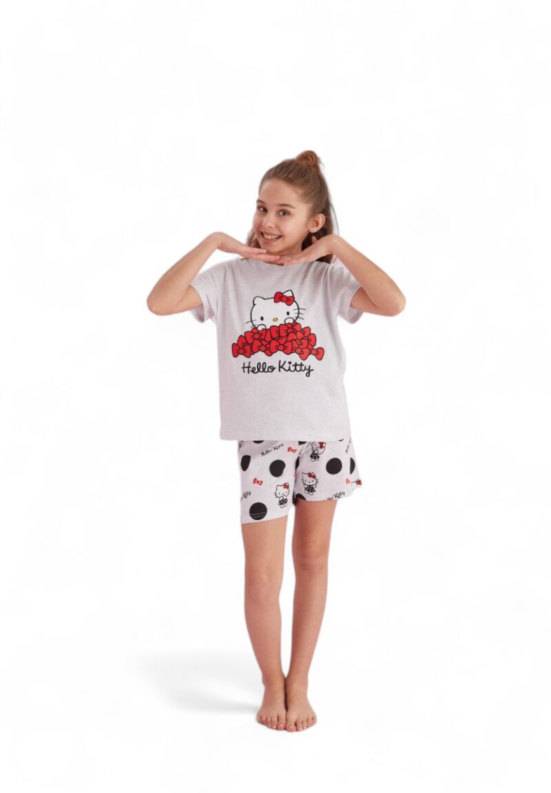 Πιτζάμα παιδική με σορτσάκι Hello Kitty Love