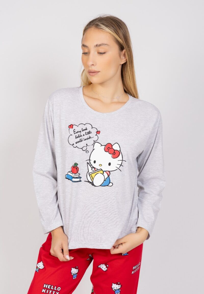 Πιτζάμα γυναικεία Hello Kitty Book Lover Sexen