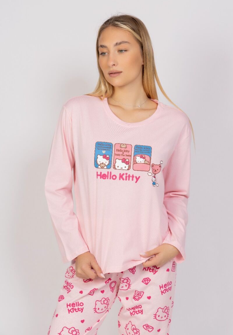 Πιτζάμα γυναικεία Hello Kitty - Teddy Sexen