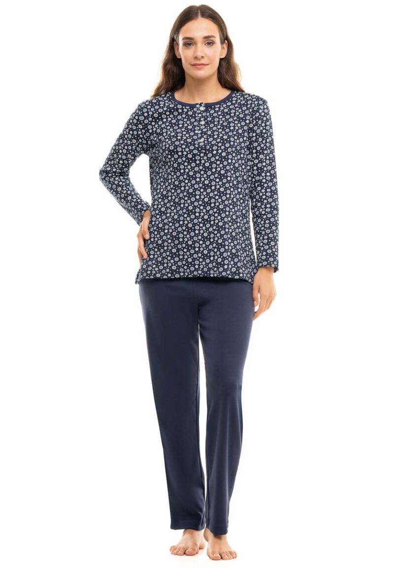  Πιτζάμα γυναικεία με κουμπιά Margarita Cherry Underwear