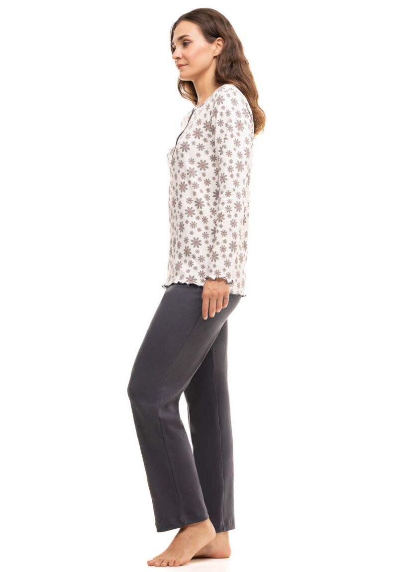  Πιτζάμα γυναικεία με κουμπιά Lily Cherry Underwear