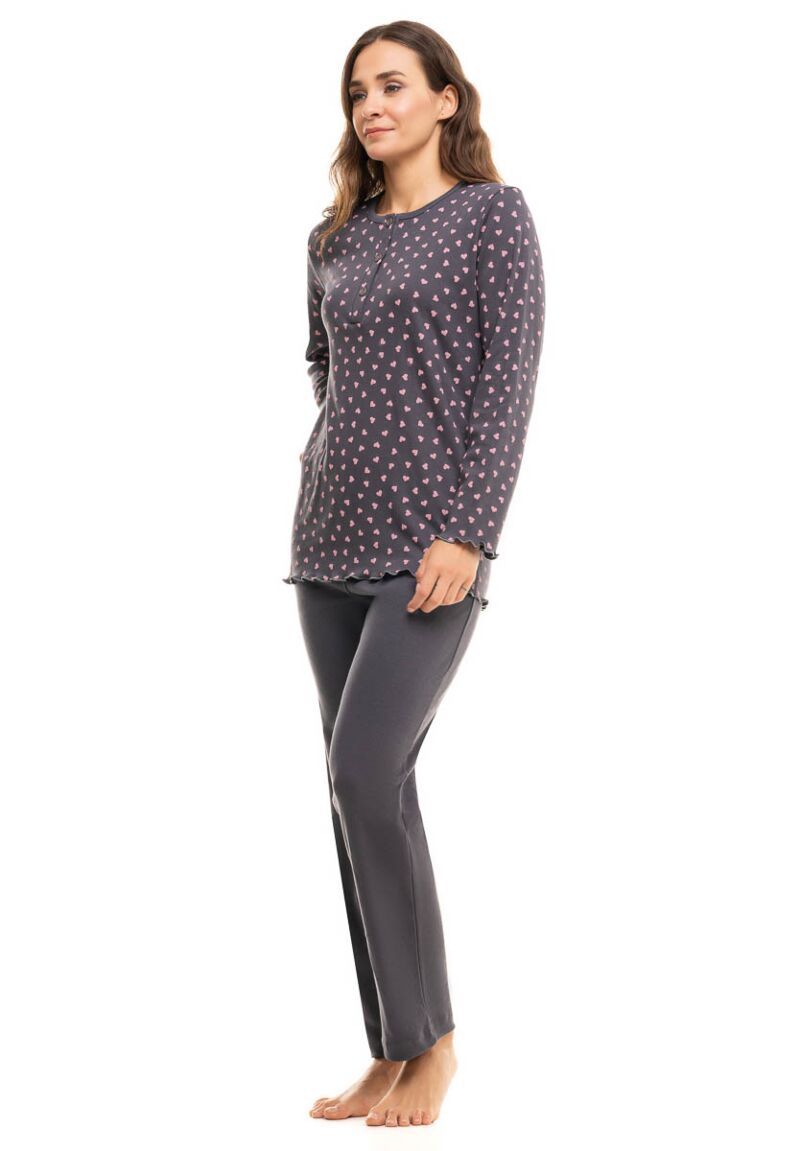  Πιτζάμα γυναικεία Pink Hearts Cherry Underwear