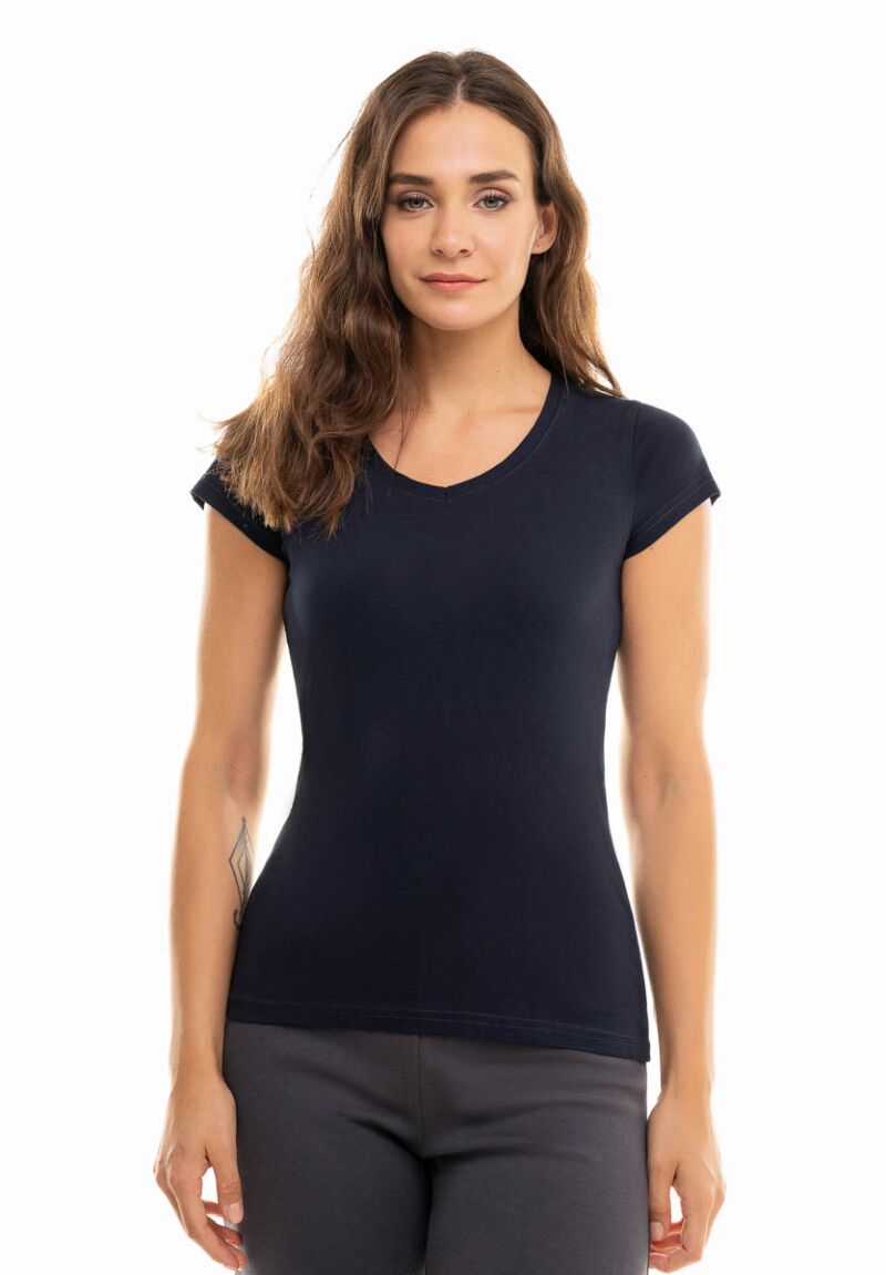 Top γυναικείο με ανοιχτή λαιμόκοψη και κοντό μανίκι Sexen